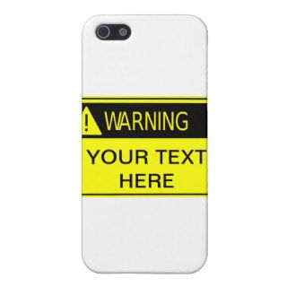 Warning Sign Add Your Own Text 4  Cases For iPhone 5