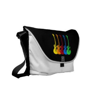 Five Colorful Electric Guitars Courier Bags