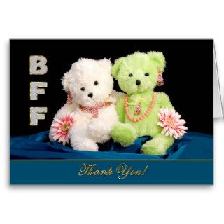 BFF   BEST FRIENDS FOREVER   THANK YOU CARD