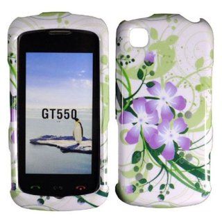 Green Lily Hard Case Cover for LG Encore GT550 Shine Touch KM555 Cell Phones & Accessories