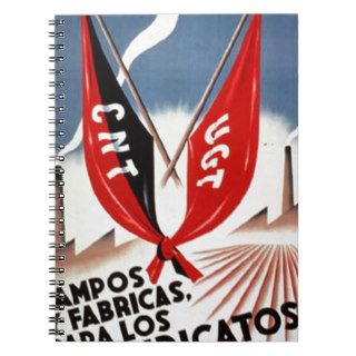 Poster Guerra Civil War Brigadas Internationales Spiral Note Books