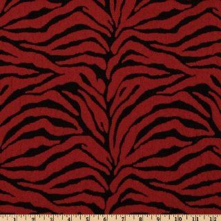 54'' Wide Matelasse Outback Zebra Tomato Fabric By The Yard