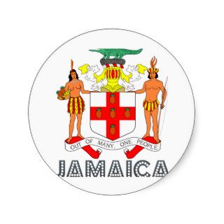 Jamaican Emblem Round Sticker