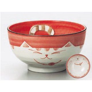 soup cereal bowl kbu443 53 572 [6.23 x 3.35 inch] Japanese tabletop kitchen dish Heavy bowl cat laugh ( red ) 5.0 your favorite bowl [15.8 x 8.5cm] inn restaurant tableware restaurant business kbu443 53 572 Soup Cereal Bowls Kitchen & Dining