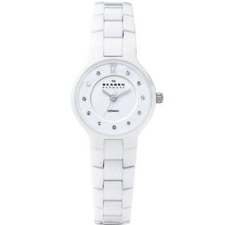 Skagen Women's SK572SSXWC Ceramic White Dial Watch at  Women's Watch store.
