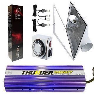 THUNDER (TM) Light Digital Dimmable HPS MH Grow Light System for Plants with Sunlux XL 6 Inch White Air Coolable Reflector   5 Years Manufacturer Warranty (1000   Watt Ballast, 1 Bulb (HPS))  Grow Equipment  Patio, Lawn & Garden