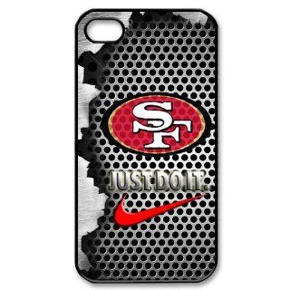 NFL San Francisco 49ers Logo Iphone 4/4S Case Nike Logo Case Cover black&white Cell Phones & Accessories