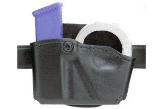 Safariland 573 Government 1911 Open Top Paddle Magazine Pouch with Handcuff Case (STX Basketweave Black, Left Hand)  Gun Magazine Pouches  Sports & Outdoors