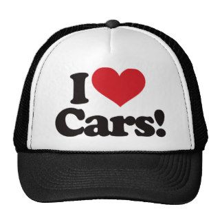 I Love Cars Hats