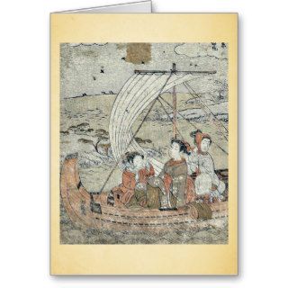 Returning sails at Yabase by Isoda, Koryusai Cards