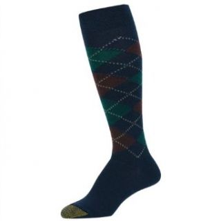 Gold Toe Women's Socks Woodstock Argyle Knee High Navy 1pair Casual Socks