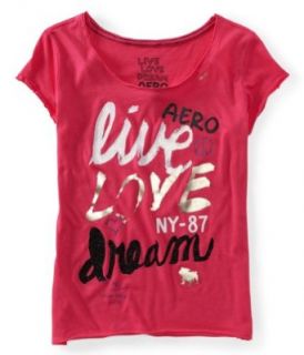 Aeropostale Juniors Live Love Dream Ny 87 T Shirt Pajama Top Pajama Tops