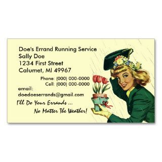 GR8 Retro Business Card Errand Running Services