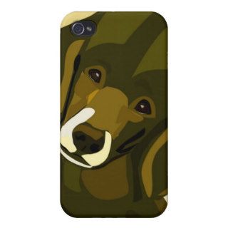 Pop Art Poodle in Olive Green and Yellow Cases For iPhone 4