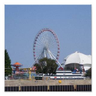 Navy Pier Ferris Wheel Chicago Print