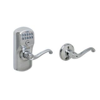 Schlage Electronic Lock FE575 Camelot/Accent in Bright Chrome FE575CAM625ACC   Door Hardware  