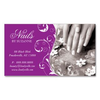 Nail Salon Business Card Purple