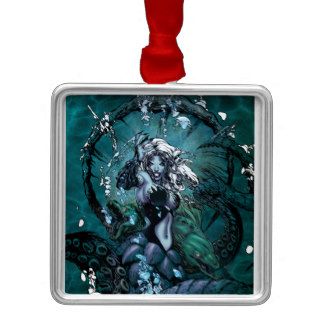 Grimm Fairy Tales Little Mermaid wicked Sea Witch Christmas Tree Ornaments