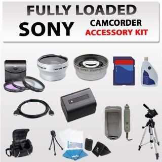 Ultimate Accessory Kit for Sony HDR PJ10, HDR CX560, HDR CX700, HDR XR160, Hdr cx110, Hdr cx150, Hdr cx350v, Hdr cx300, Hdr cx360, Hdr xr150, Hdr xr350v Camcorders Including 3 Extra Lens, 8gb Sdhc Memory Card, Card Reader, Extended Life Battery + Charger, 