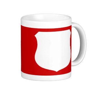 Shield template coffee mug
