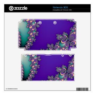 Periwinkle Purple and Mint Fractal Skins 3DS Decal