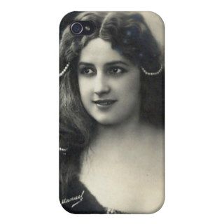 French Flirt   Vintage Beautiful Girl Cases For iPhone 4