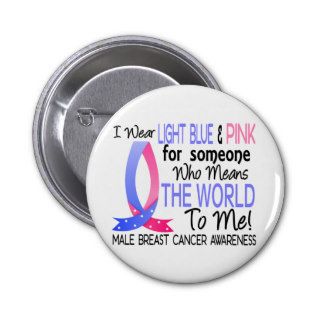 Means The World To Me Male Breast Cancer Button