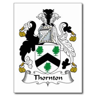 Thornton Family Crest Post Card