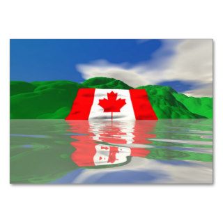 Canadian Flag Land   Chubby Size Business Card Template