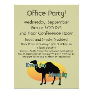 Office Party   Every Day is Hump Day Full Color Flyer