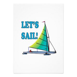 Lets Sail Personalized Invitation