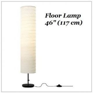 IKEA Floor Lamp 46" Contemporary Style Modern Soft Lighting HOLMO White New   Paper Floor Lamp  