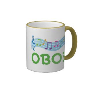 Bright Music Staff Oboe Gift Coffee Mugs
