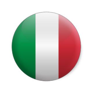 Flag of Italy Round Sticker