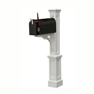 Mayne 580B00000 Newport Plus Mail Post Only, White   Mailbox Poles  