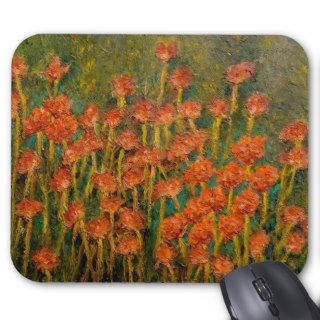 Poppies Abstract Expressionistic Oil Painting Mouse Pad