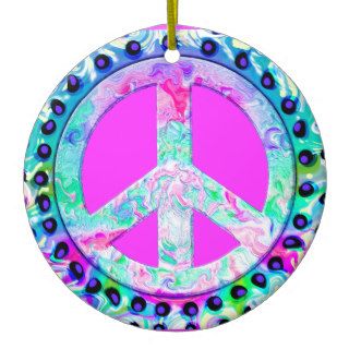 Peace Sign Christmas Christmas Ornament