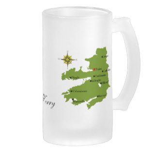 County Kerry Map & Crest Mugs