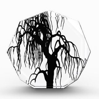 4920 SCARY WEEPING WILLOW TREE BLACK SILHOUETTE GR AWARDS