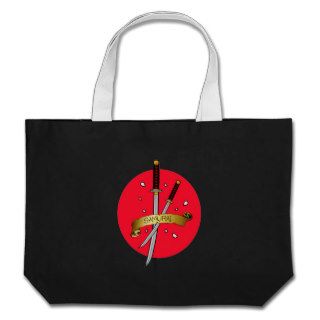 Samurai Sword Tattoo Canvas Bags