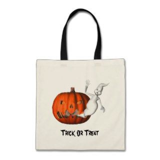 Ghost Jack O Lantern Halloween Funny Tote Bag