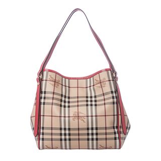 Burberry 'Canterbury' Small Haymarket and Red Patent Tote Burberry Designer Handbags