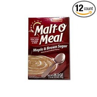 Malt O Meal Maple And Brown Sugar   Hot Cereals, 28 Ounce    12 per case.