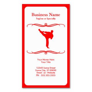 mod martial arts business cards