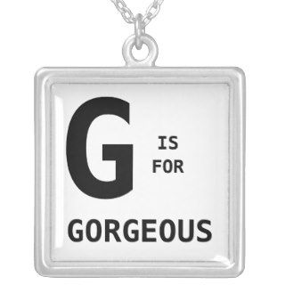 G Monogram Pendant Monogrammed Jewelry Letter G