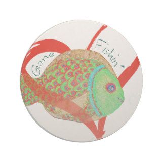 Gone Fishin' Gifts and apparel Coaster