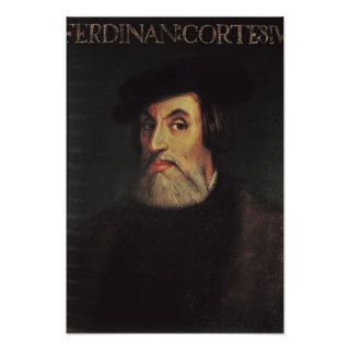 Portrait of Hernando Cortes Posters