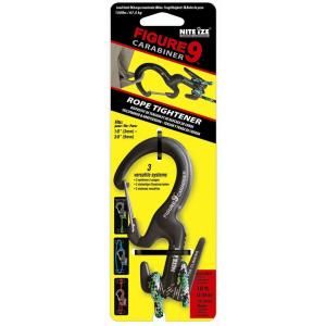 Nite Ize Figure 9 Carabiner Large Black   Single Pack with Rope C9L 03 01