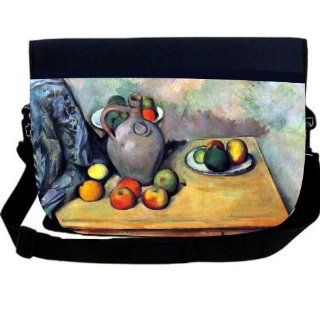 Rikki KnightTM Paul Cezzane Art Still Life with Pitcher and Fruit on Table Neoprene Laptop Sleeve Bag  Messenger Bag 
