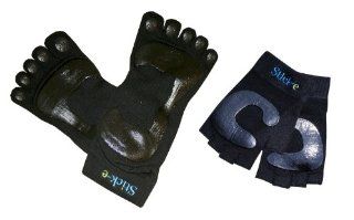 Stick e Full Toed Yoga Socks and Gloves Combo, Medium, Black  Stick E Full Toe Socks Medium  Sports & Outdoors